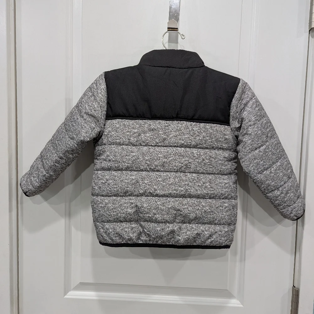 Kids Headquarters Puffer Coat Jacket Gray Grey Blacj Kids Little Toddler Boy 4T